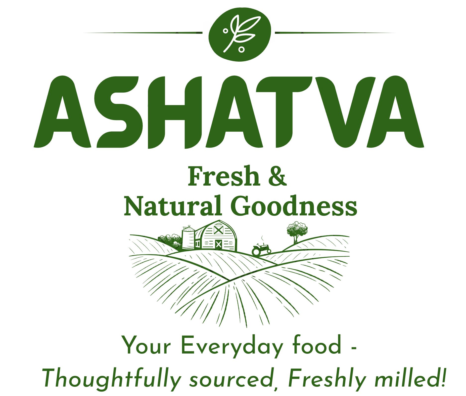 Ashatva brand and farm illustration